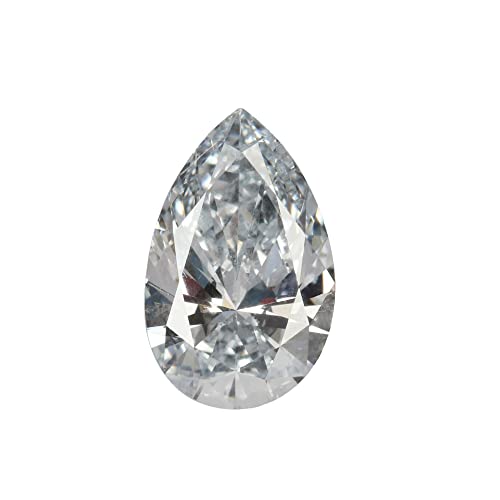 GEMHUB Diamante natural de corte de pera suelto azul claro VSS EGL certificado diamante de 0,60 quilates