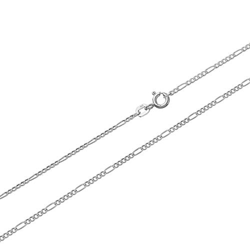 NKlaus Figaro collar de plata de diamantes 45cm de largo 2 gamm 1,5 mm de ancho 3646