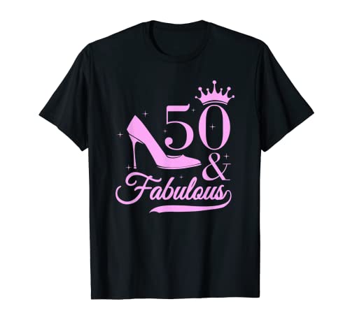 50 y fabulosos zapatos de corona de diamantes de 50 años de edad y 50 años Camiseta