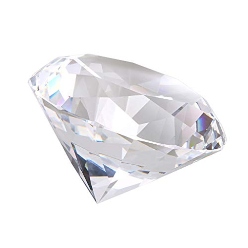 BSTKEY Pisapapeles de Cristal de 80 mm con Forma de Diamante, para Decoración de Bodas, Fiestas, Decoraciones, Reflejos de Luz Solar