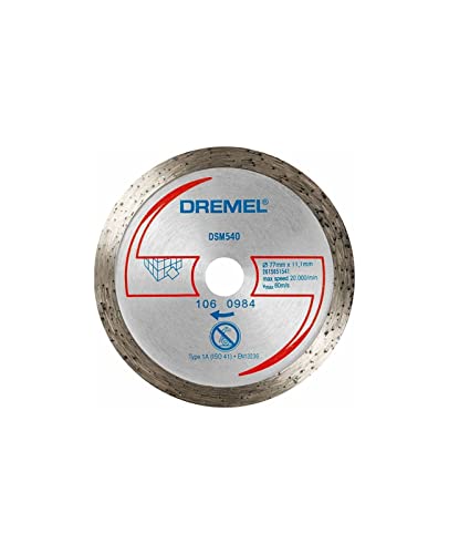 Dremel DSM540 - Disco de corte de diamante, accesorio para sierra circular con 20 mm de profundidad de corte para herramienta DSM20 para cortar ladrillo, cerámica, azulejos, mármol