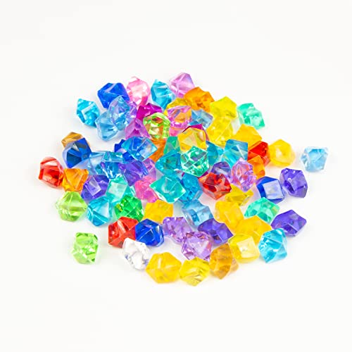 FRUHLING 300 Piezas Multicolores Gemas Piratas de Acrílico Diamantes Gemas Plastico Piedras de Hielo Acrílicas Diamantes Falsos para Bodas Decor de Mesa Relleno Jarrones