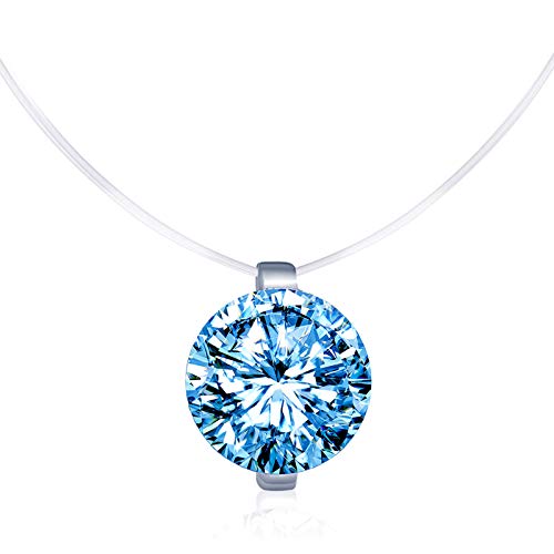 Unendlich U-Collar de mujer Colgante de diamante azul S925 Colgante de cadena transparente de plata esterlina Moda y exquisito