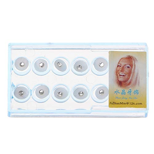 ZOOMY 10 Piezas/Caja 2mm Dental Diente Cristalino Joya Joya Decoración con Caja - Transparente