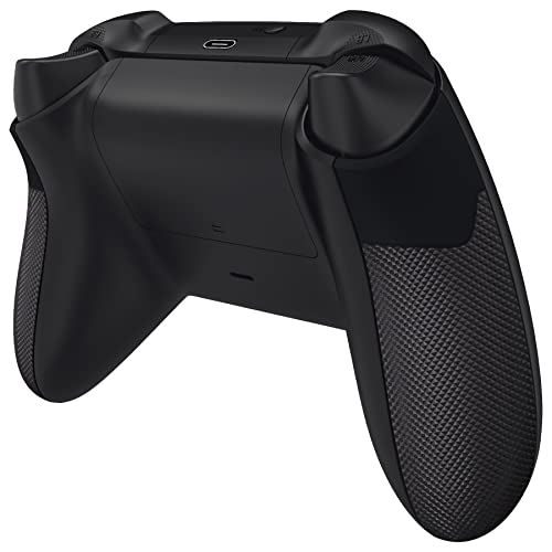 eXtremeRate Grips de Goma para Xbox Series X S Mando Asa Izquierda Derecha Empuñadura Antideslizante Diamante Textura Mango Reemplazo Side Rails para Xbox Series S X Control-No Incluye Mando(Negro)