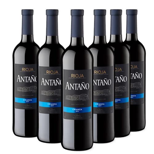 Antaño Crianza - Vino Tinto D.O Rioja - Pack de 6 Botellas x 750 ml