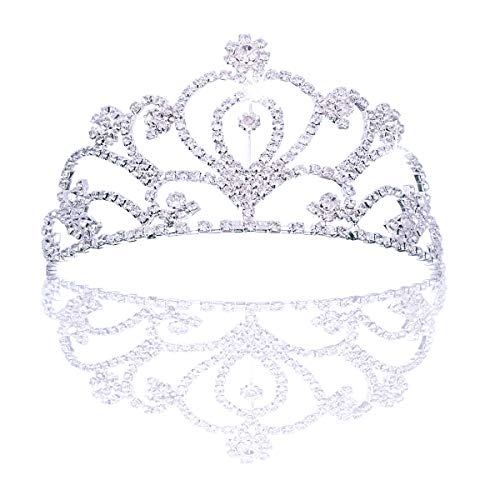 JZK Diadema Boda Novia Corona de Princesas Corona Brillante Diadema de Diamantes de imitación Tiara de Cristal para Fiesta Boda Novia Princesas