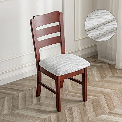 Fundas de asiento de silla impermeables de diamante jacquard para comedor, fundas elásticas para sillas de comedor, cocina, con hebilla