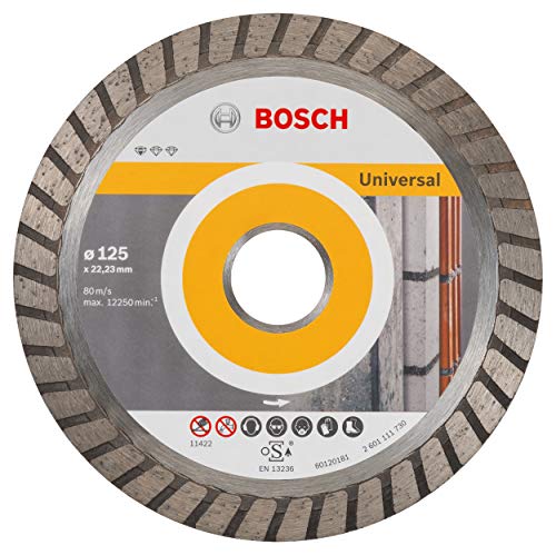 Bosch 2608602394 - Disco tronzador de diamante Universal Turbo (125 x 22,23 x 2 x 10 mm)