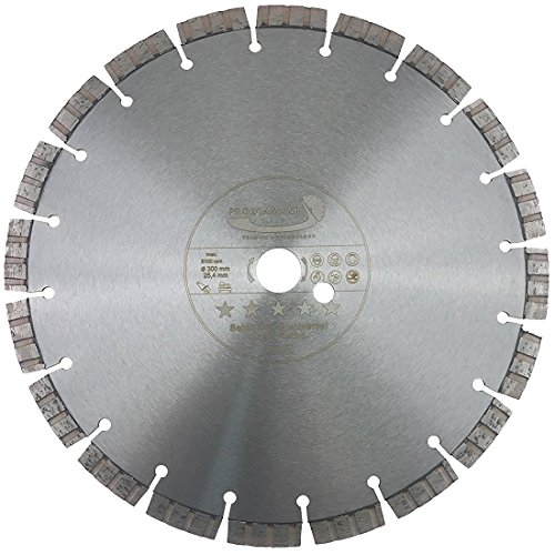 PRODIAMANT Disco de corte de diamante Premium láser para hormigón 300 mm x 25,4 mm disco de corte de diamante soldado por láser