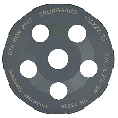 TRONGAARD Select - Disco de lijado de diamante (125 mm, 22,23 mm, 19 mm, doble fila)