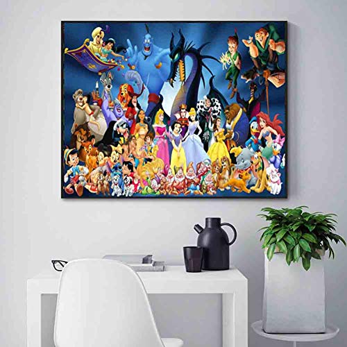 Kit de pintura con diamantes 5D de Disney Princess para adultos, pintura completa con diamante para decoración de pared del hogar, 30,5 x 40,6 cm Disney3