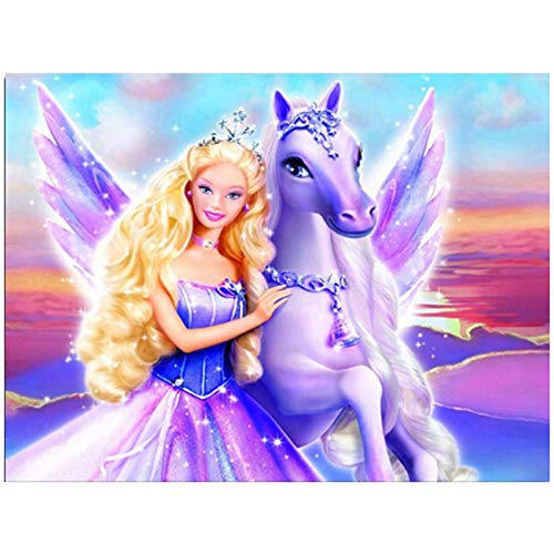 N / A Kit de Bordado al Diamante 5D_Barbie Princesa Egipcia_Punto de Cruz Diamante Completo para Amantes del Arte Diamante Cuadrado Sin Marco 40x30cm