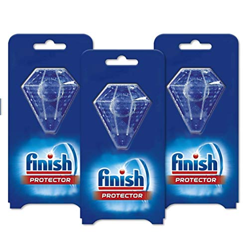 Finish Protector Lavavajillas - Protección del cristal y los colores de la vajilla, 3 unidades, hasta 150 lavados