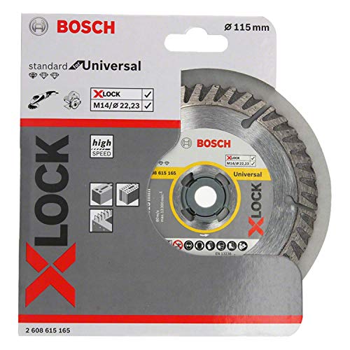 Bosch Professional Standard - Disco de corte de diamante (universal, X-LOCK, Ø115 mm, diámetro del orificio: 22,23 mm, anchura de corte de 2 mm)